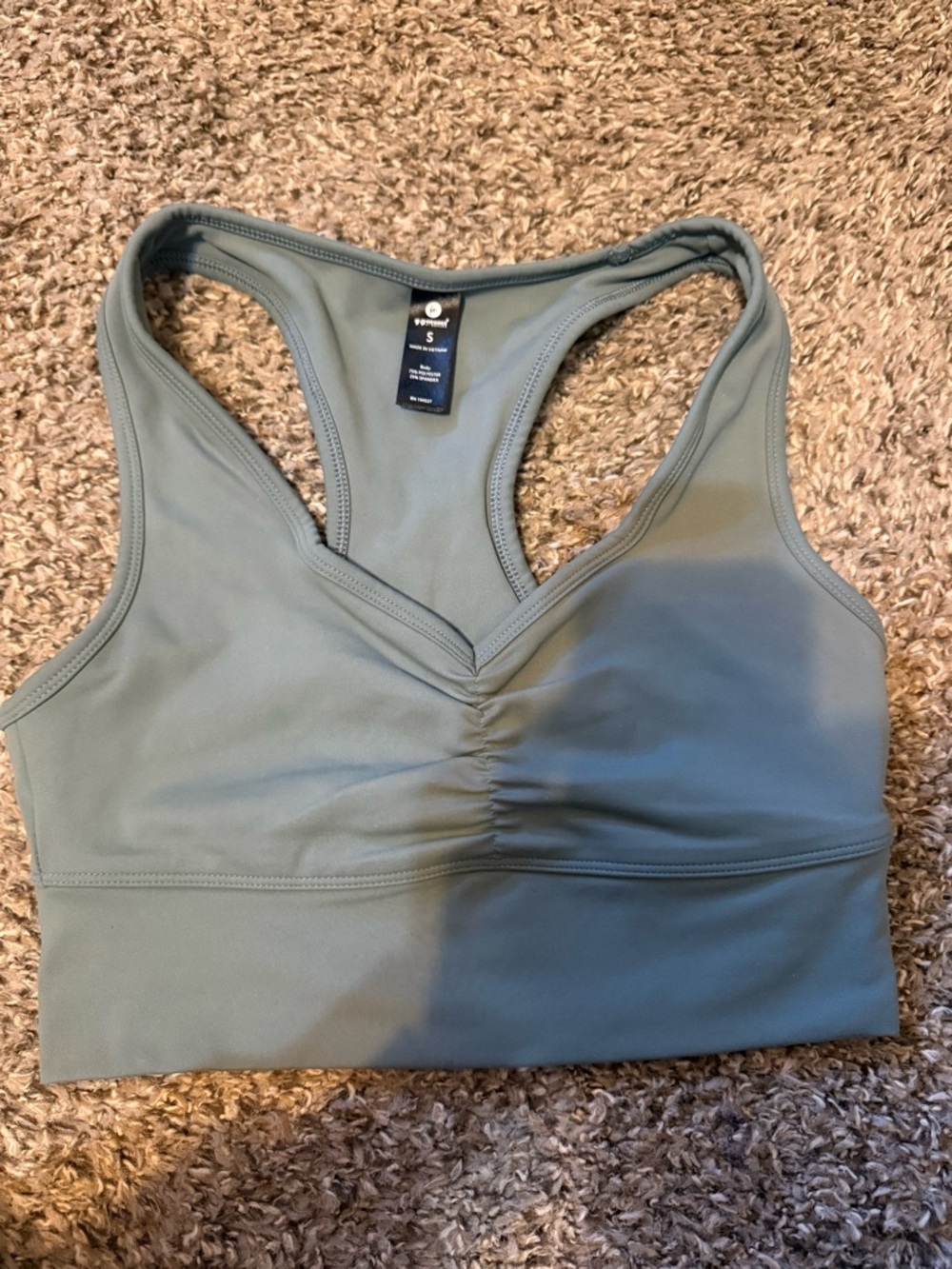 Seamless Racerback Sports Bra - Sage Green